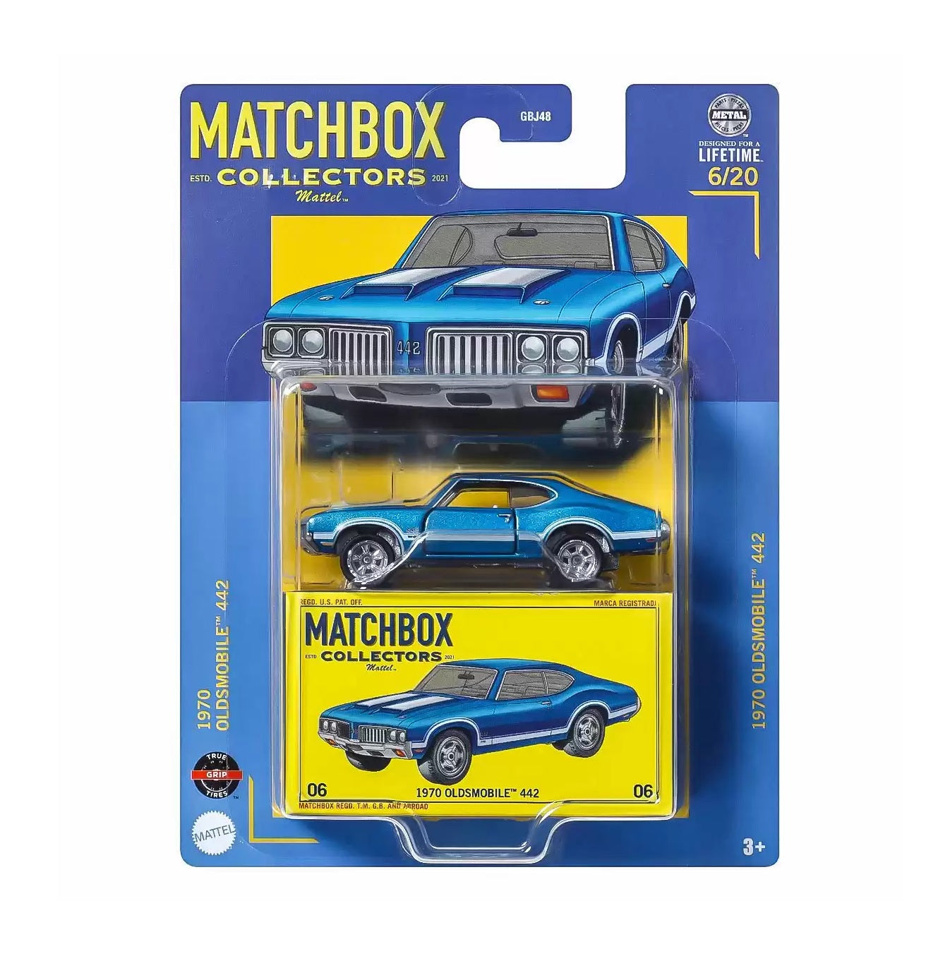Matchbox Collectors - 1970 Oldsmobile 442 06/20 - Scale 1/64 Approxima ...