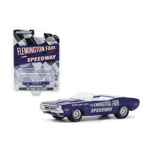 Greenlight Collectibles - 1971 Dodge Challenger Convertible Official Pace Car Purple "Flemington Fair Speedway" - Scala 1/64