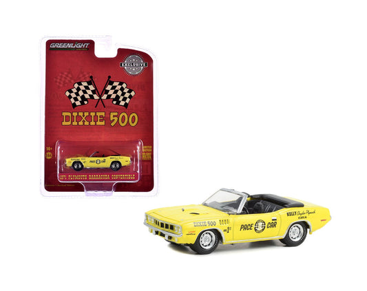Greenlight Collectibles - 1971 Plymouth Barracuda Convertible "Dixie 500 Pace Car" - Scala 1/64