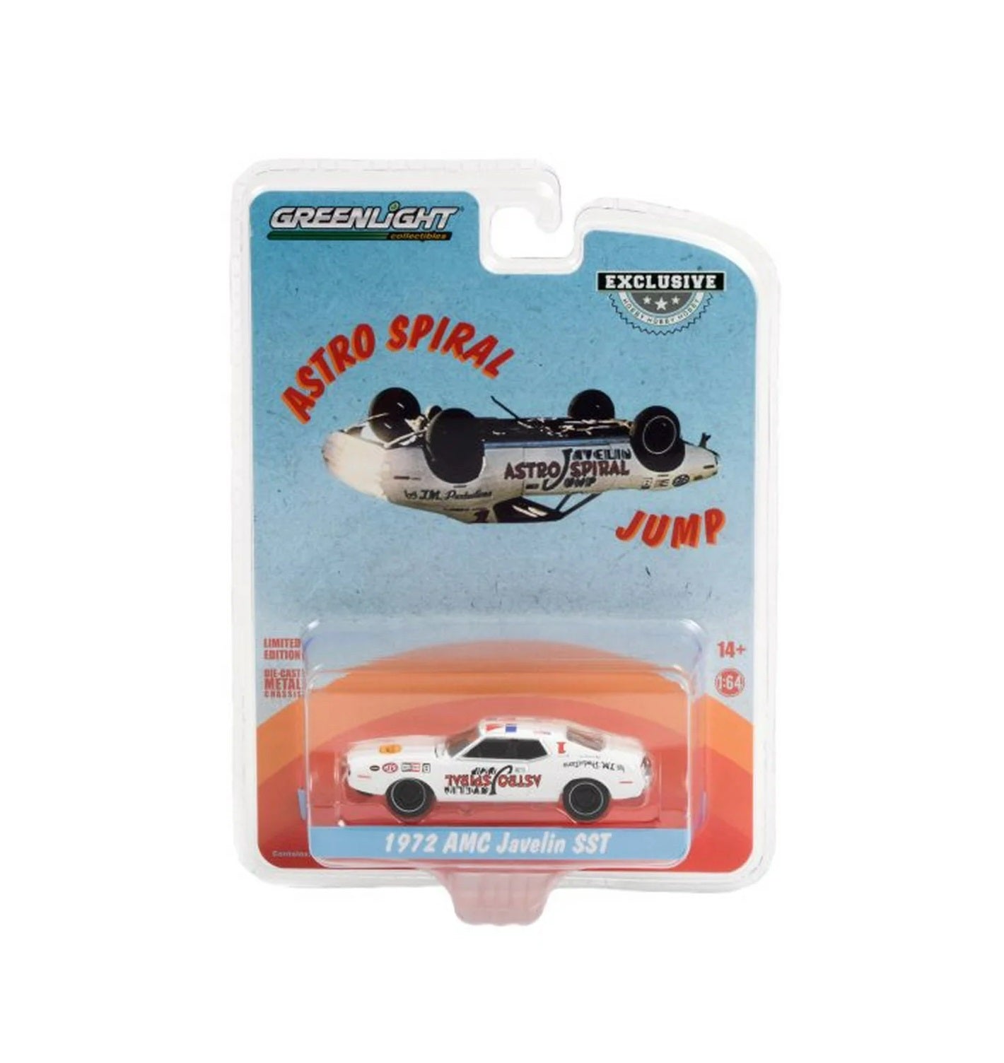 Greenlight - 1972 AMC Javelin SST Astro Spiral Jump - 1/64 Scale
