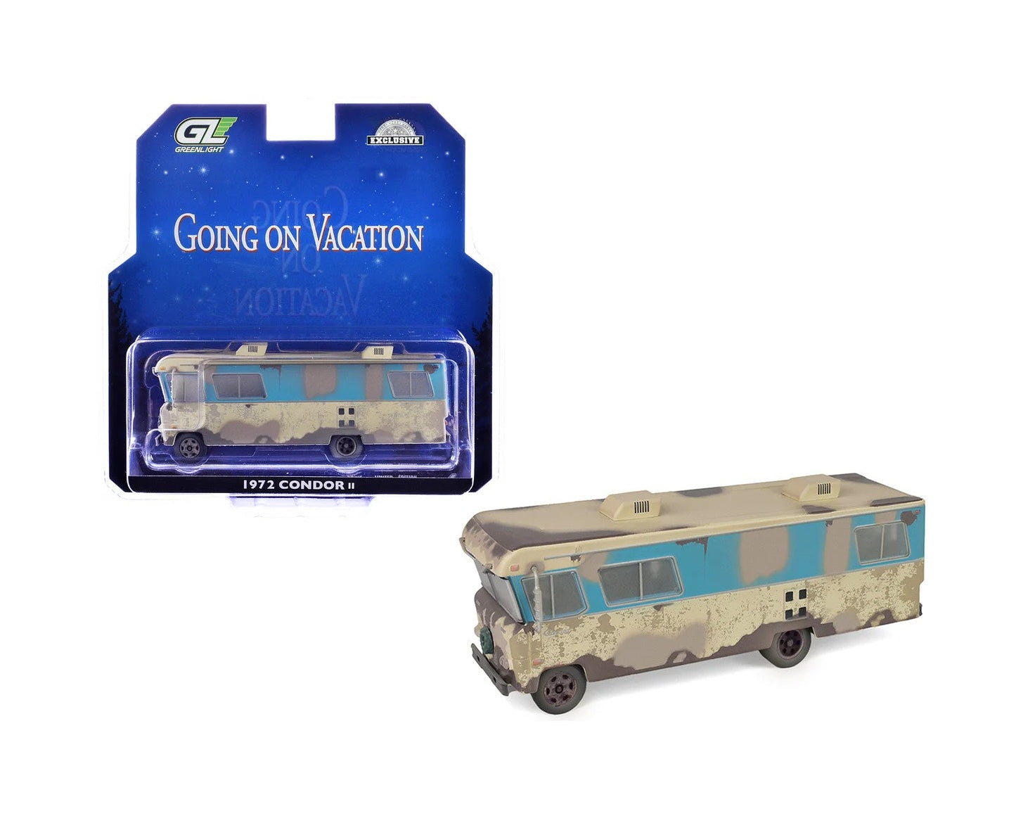 Greenlight Collectibles - 1972 Condor II RV "Going on Vacation" (Weathered) - Scala 1/64