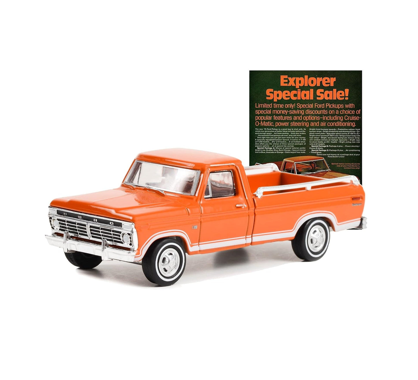 Greenlight Collectibles - 1973 F-100 Explorer Vintage AD Cars - Scala 1/64