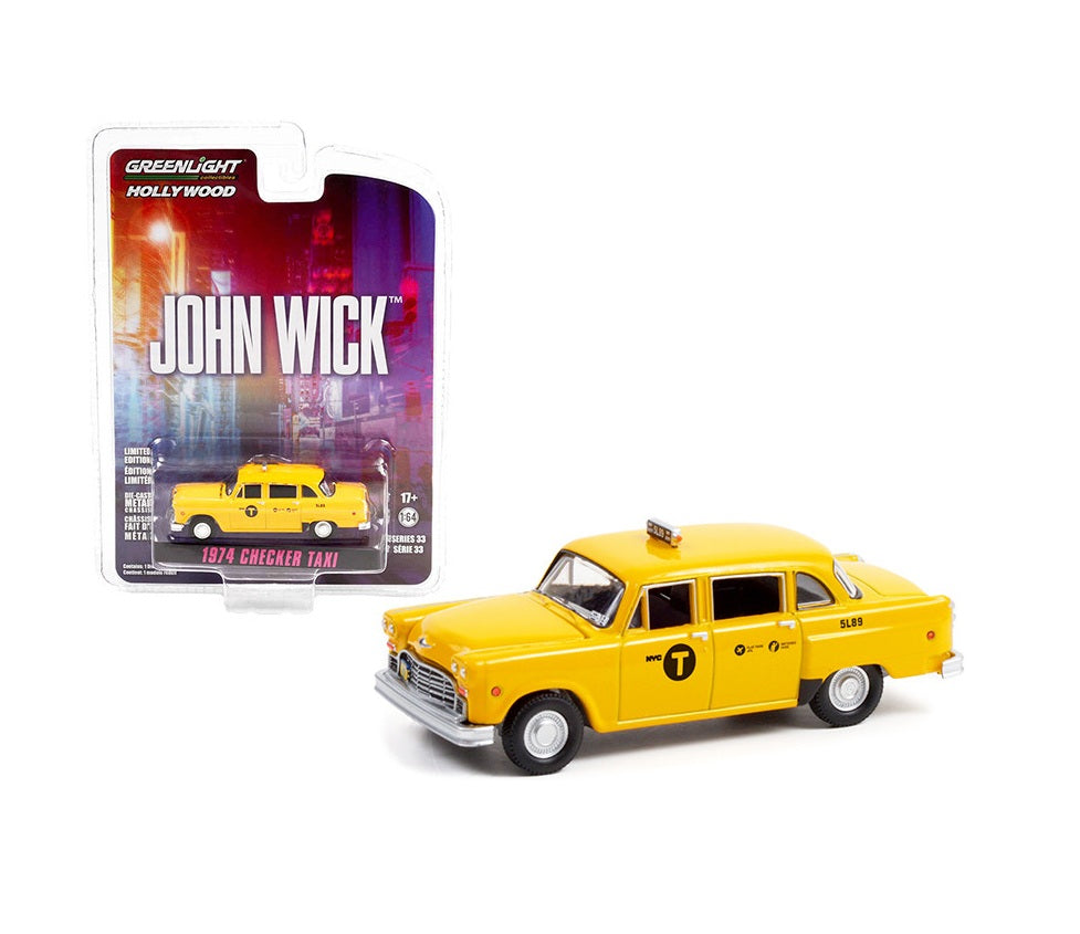 Greenlight Collectibles - 1974 Checker Taxi "John Wick" - Scala 1/64
