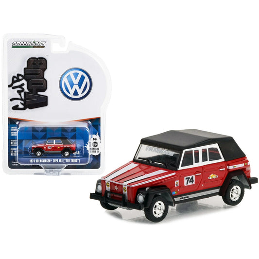 Greenlight - 1974 Volkswagen Type 181 (The Thing) Baja Red - Club V-Dub - Scale 1/64
