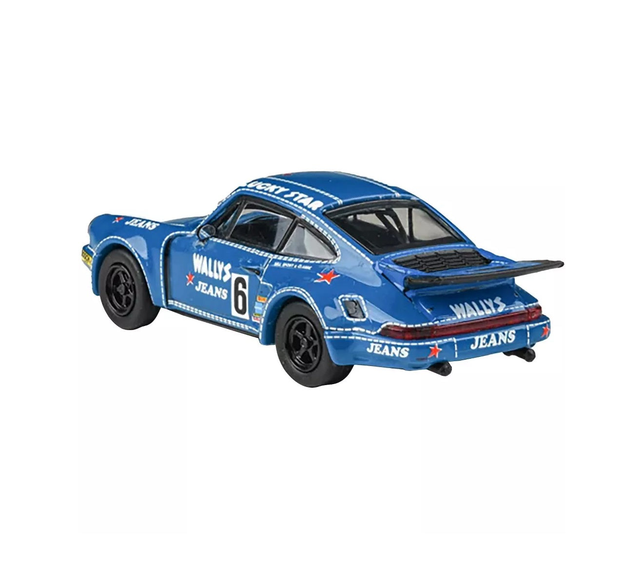 Para64 - 1975 Porsche 911 Carrera RSR 3.0 #6 "Kremer Racing - Wallys Jeans" Blue - Scale 1/64