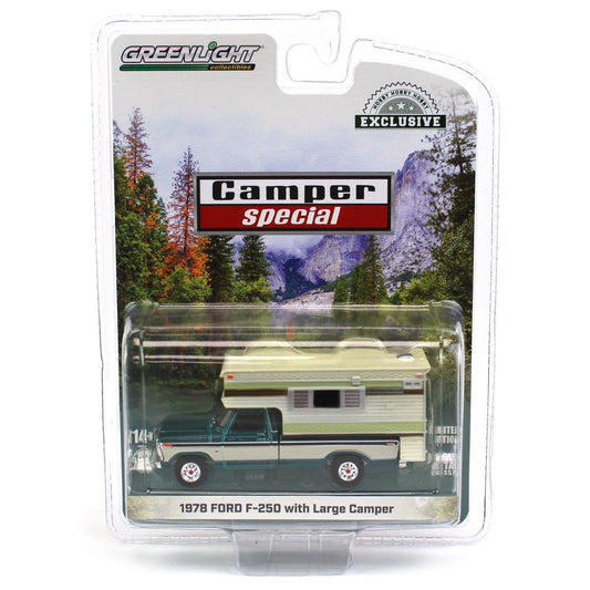 Greenlight - 1978 Ford F-250 with Large Camper - Scale 1/64
