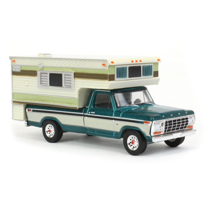Greenlight - 1978 Ford F-250 with Large Camper - Scala 1/64