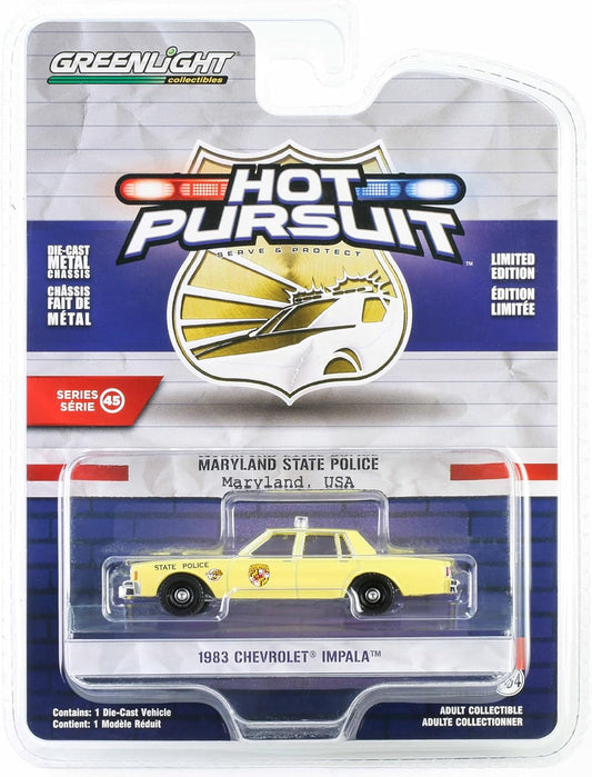 Greenlight - 1983 Chevrolet Impala Maryland State Police Hot Pursuit Scala 1/64