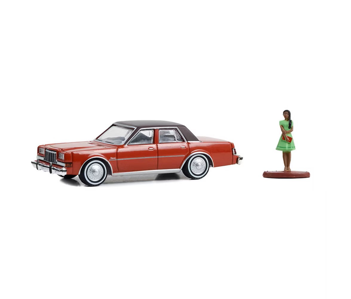 Greenlight - 1983 Dodge Diplomat with Woman in Dress - Series Hobby Shop - Scale 1/64