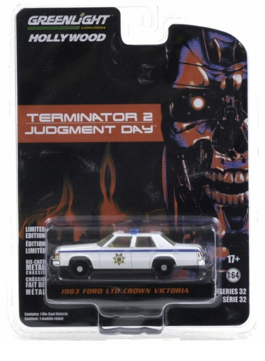 Greenlight - 1983 Ford LTD Crown Victoria Police Terminator 2 Judgment Day - Scale 1/64