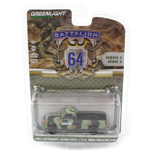 Greenlight - 1985 Chevrolet M1008 CUCV Pickup Truck US Army Military Police - Series Battalion 64 - Scala 1/64