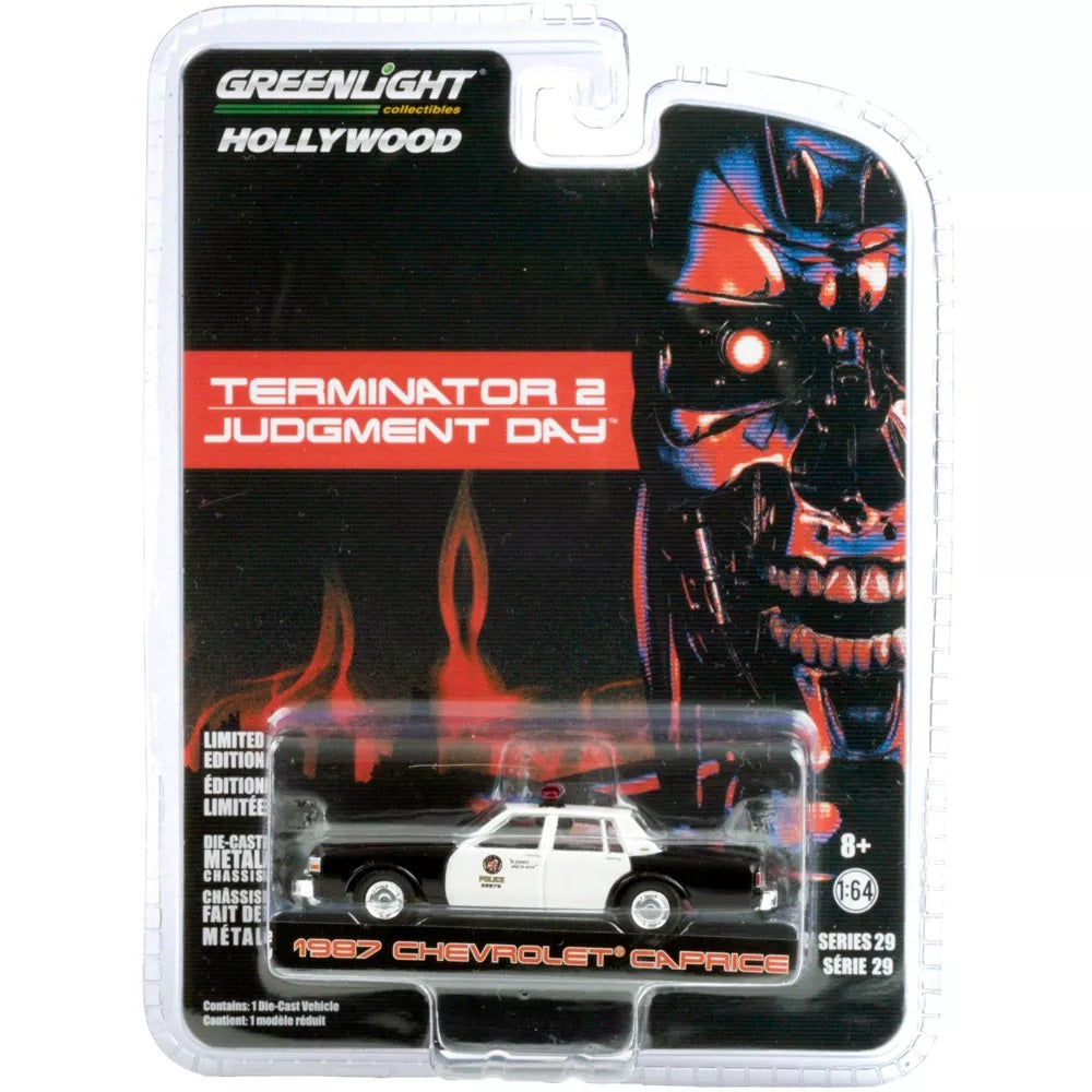Greenlight - 1987 Chevrolet Caprice "Metropolitan Police" Terminator 2 Judgment Day - Scala 1/64