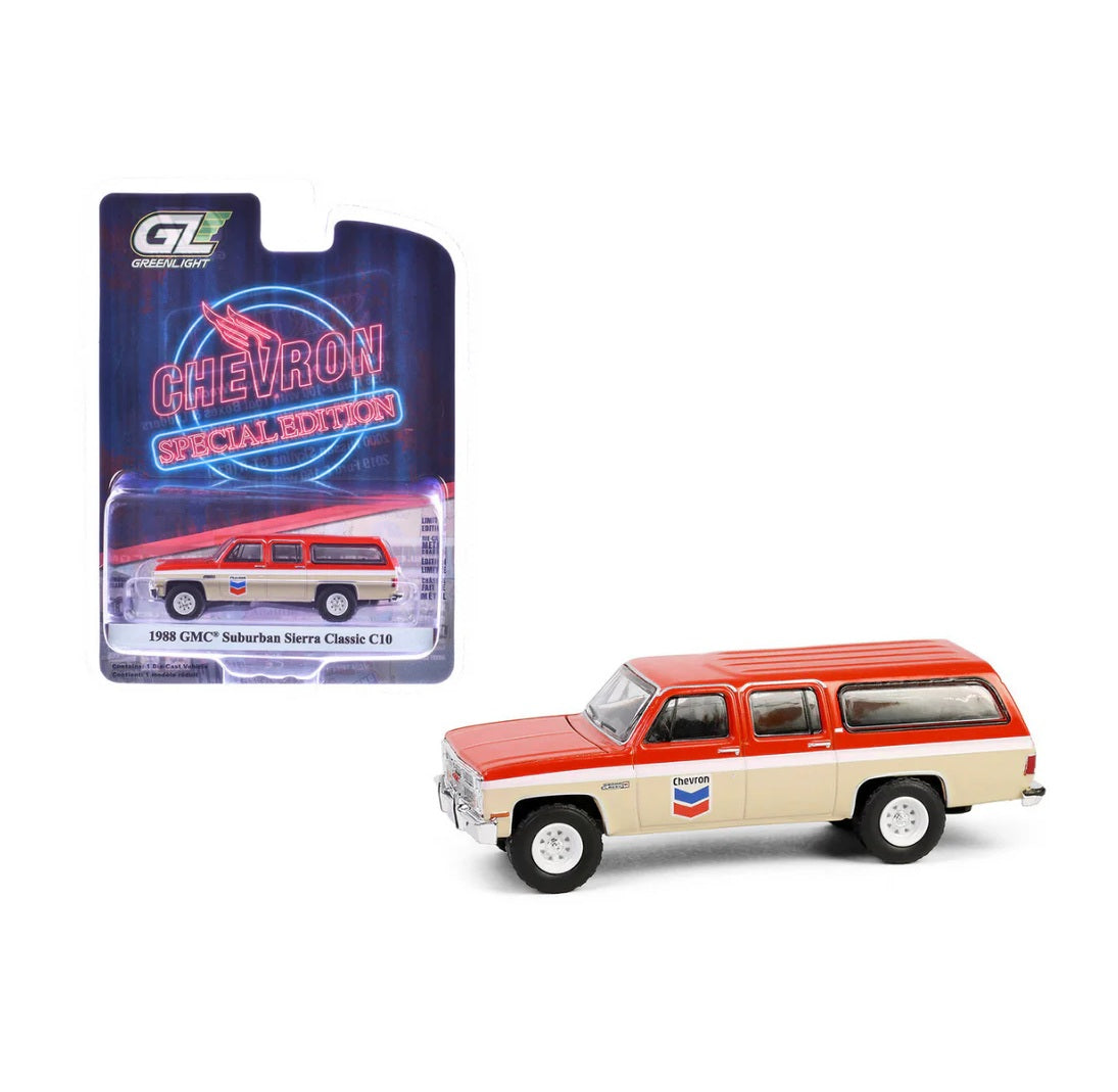 GMC Suburban Sierra Classic C10 « Édition spéciale Chevron » de 1988 - Greenlight - Échelle 1/64