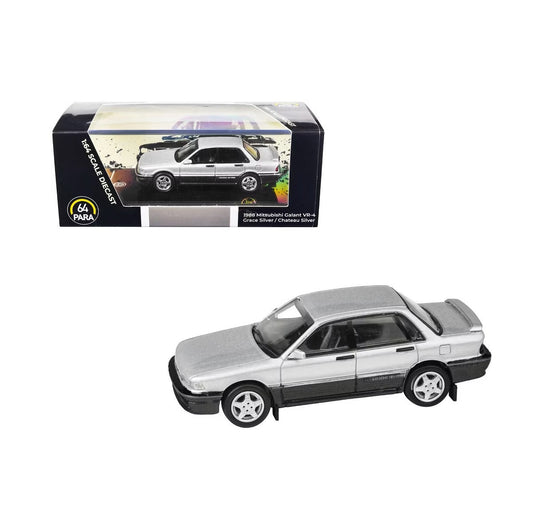 Para64 - S1988 Mitsubishi Galant VR-4 Grace Silver LHD - Scale 1/64