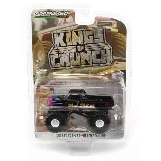 Greenlight - 1992 Ford F-250 Black Stallion Monster Truck Kings of Crunch - Scale 1/64