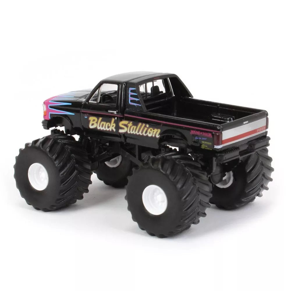 Greenlight - 1992 Ford F-250 Black Stallion Monster Truck Kings of Crunch - Scale 1/64