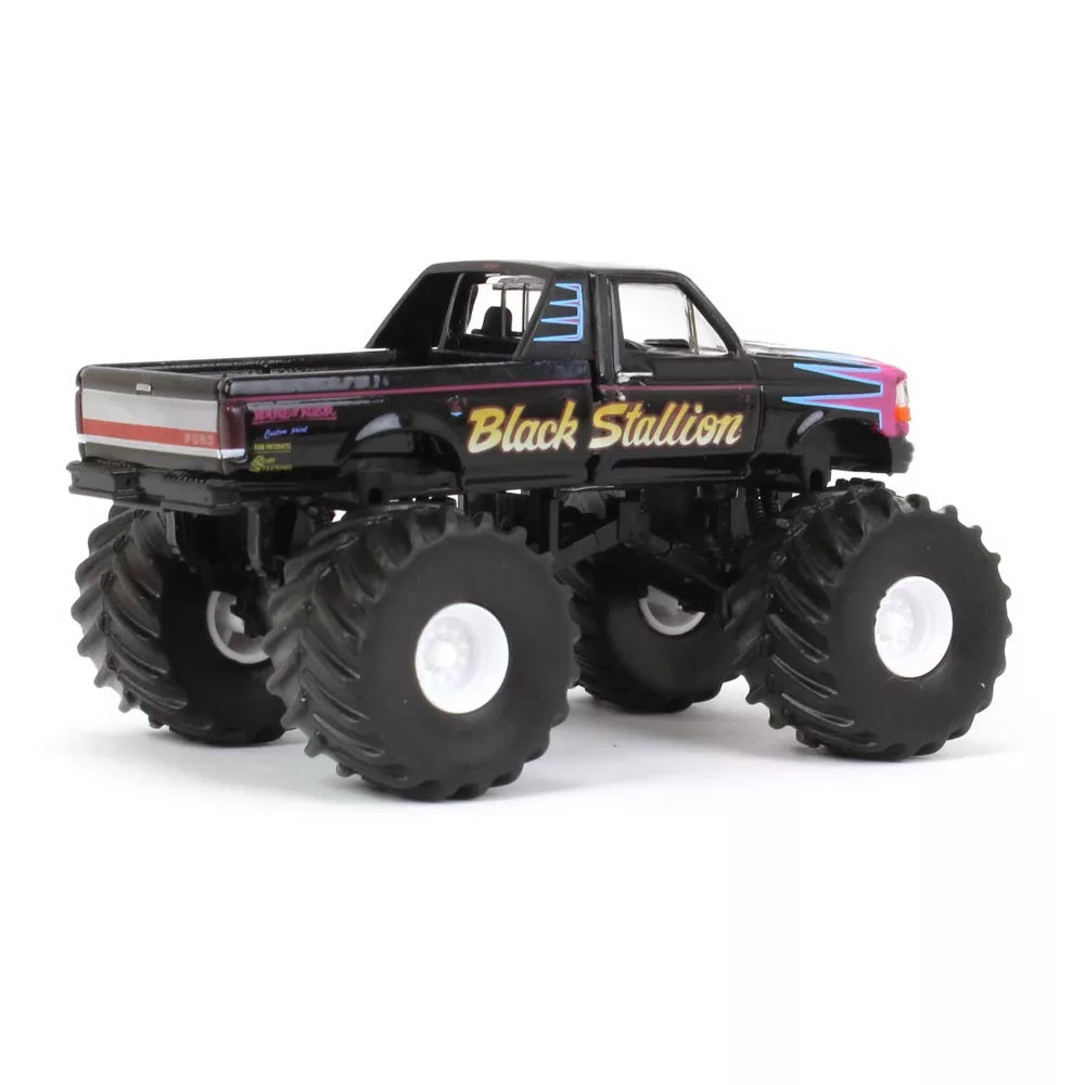 Greenlight - 1992 Ford F-250 Black Stallion Monster Truck Kings of Crunch - Scale 1/64