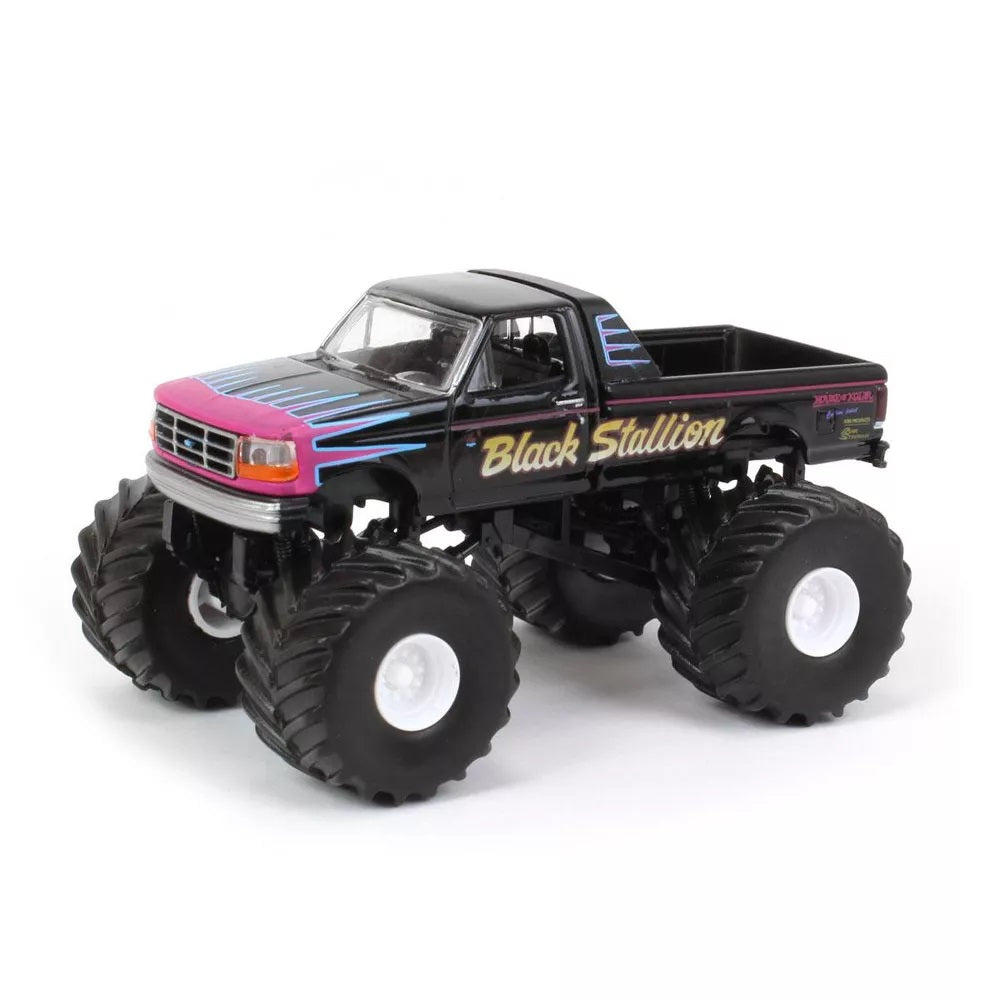 Greenlight - 1992 Ford F-250 Black Stallion Monster Truck Kings of Crunch - Scale 1/64