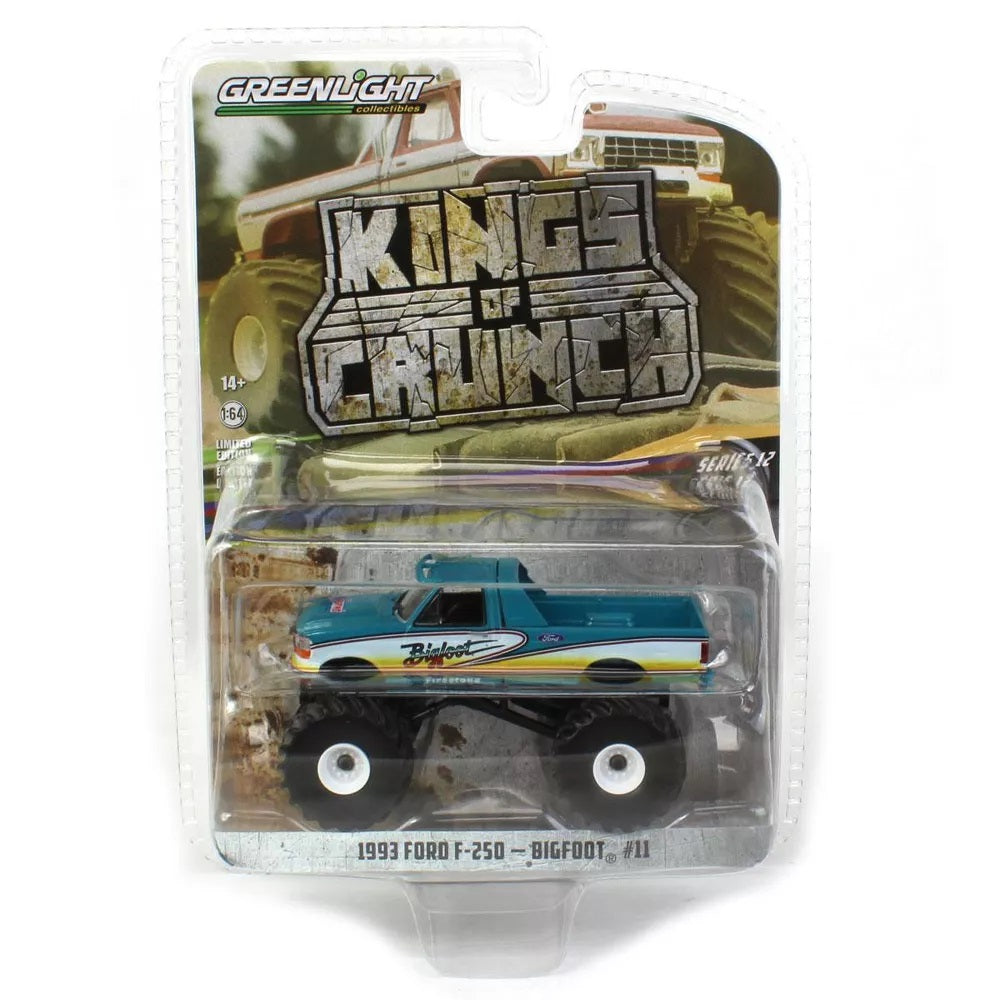 Greenlight - 1993 Ford F-250 Wildfoot Bigfoot Monster Truck Kings of Crunch - 1/64 Scale