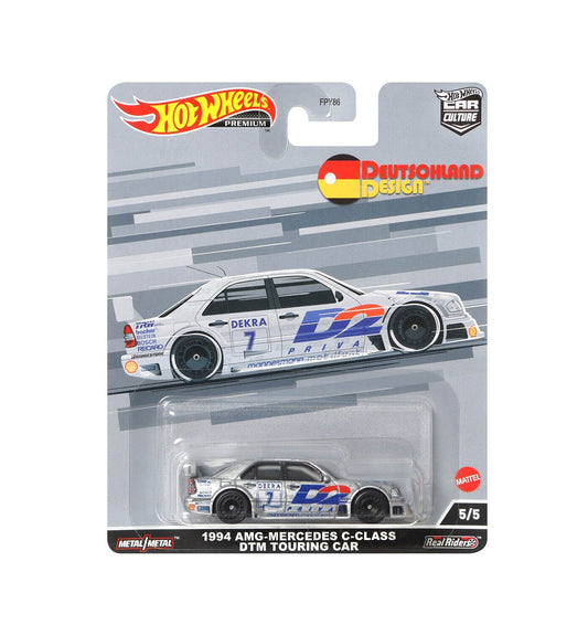 Hot Wheels Premium - 1994 AMG-Mercedes C-Class DTM Touring Car - Series Car Culture Deutschland Design - Scale 1/64