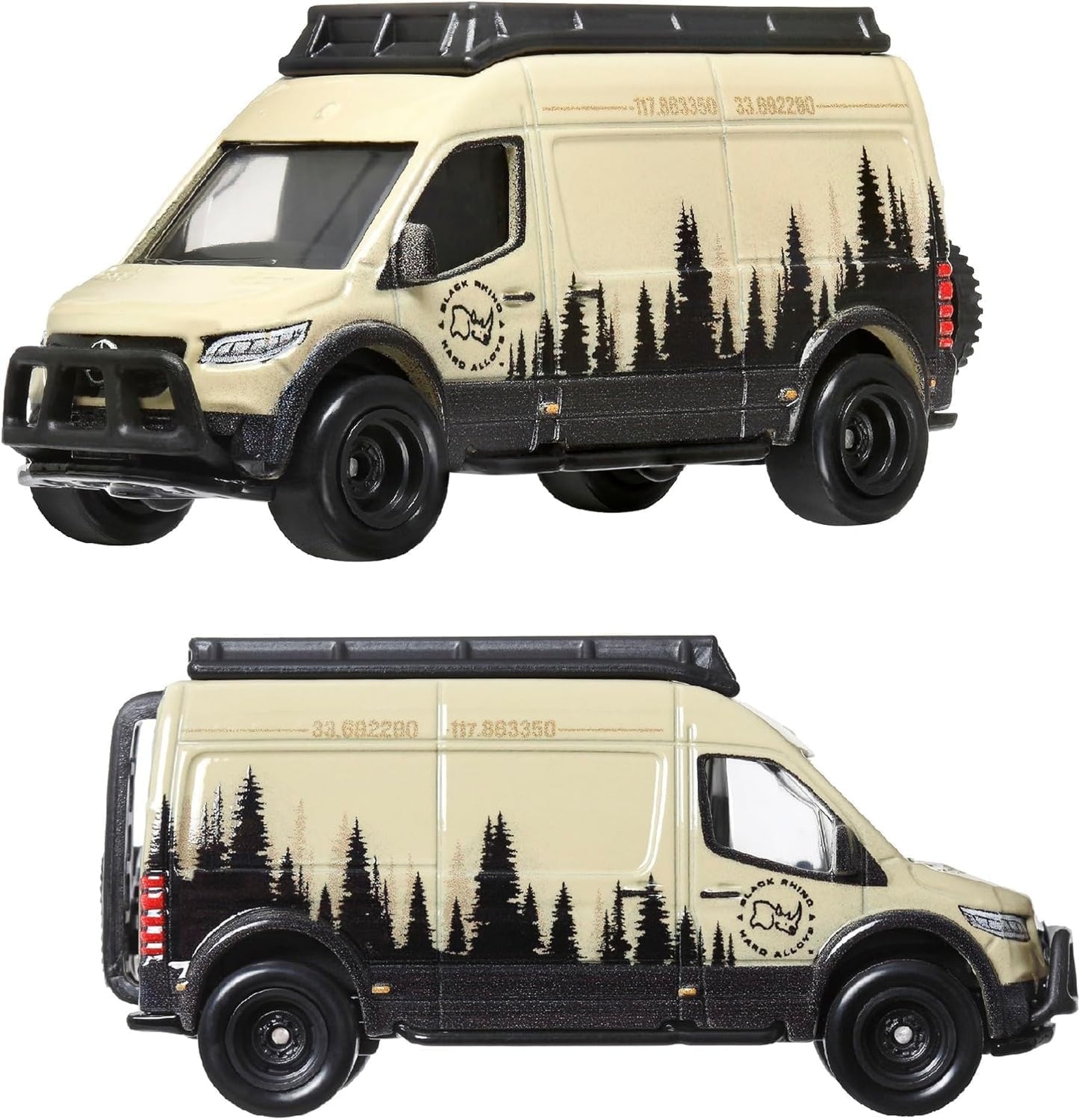 2-Pack '05 Toyota Land Cruiser+ Mercedes Sprinter Tourer - Hot Wheels Premium - Scale 1/64