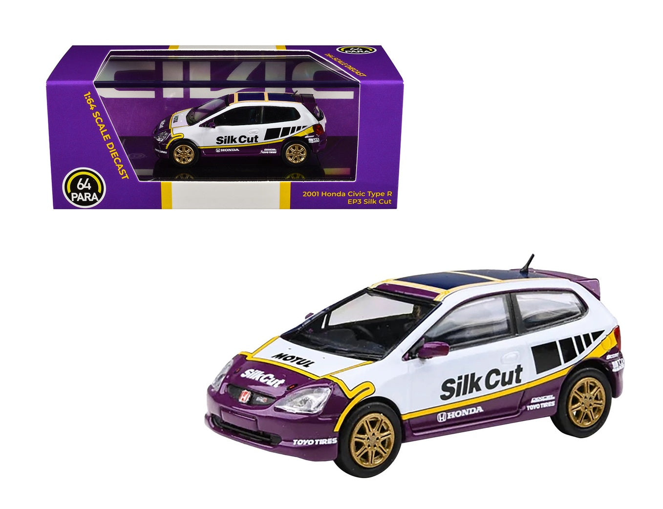 Para64 - 2001 Honda Civic Type R EP3 "Silk Cut" - Scala 1/64