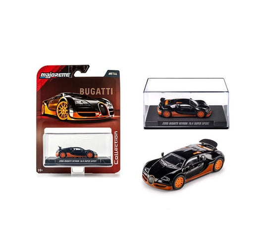 Majorette - 2005 Bugatti Veyron 16.4 Super Sport Black and Orange Series Collection - Scala 1/64