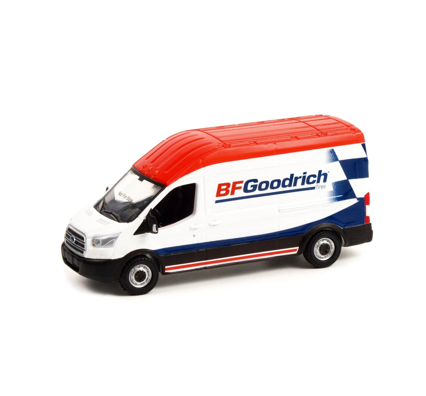 Greenlight Collectibles - 2017 Ford Transit LWB High Roof Van "BFGoodrich" - Route Runners - Scale 1/64