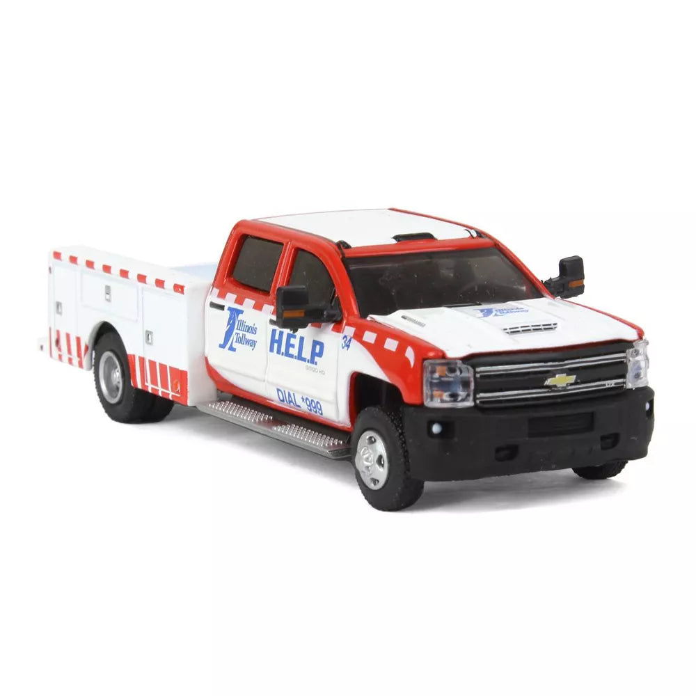 Greenlight - 2018 Chevrolet Silverado 3500 Service Bed Illinois Tollway - Dually Drivers Series - Scale 1/64