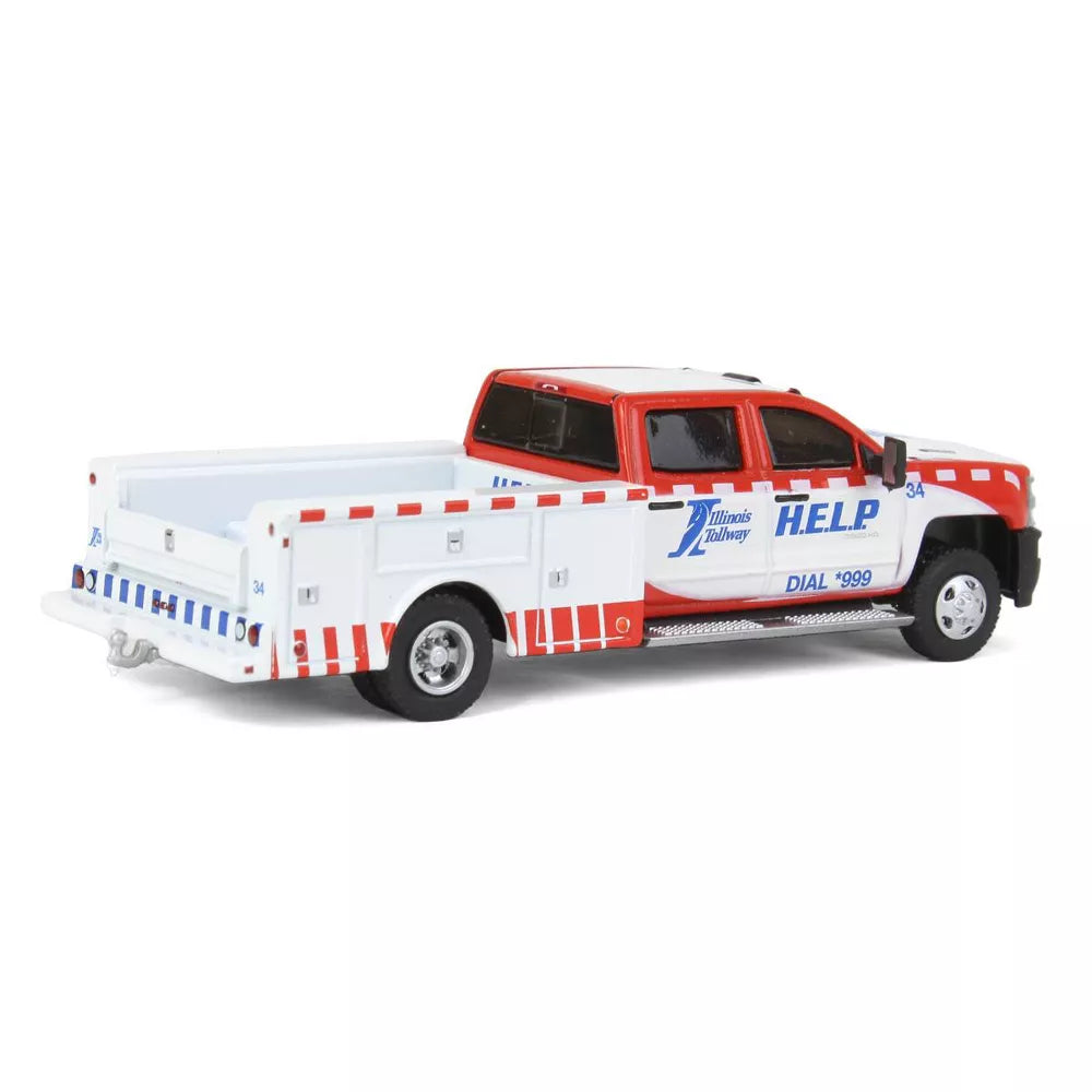 Greenlight - 2018 Chevrolet Silverado 3500 Service Bed Illinois Tollway - Dually Drivers Series - Scale 1/64