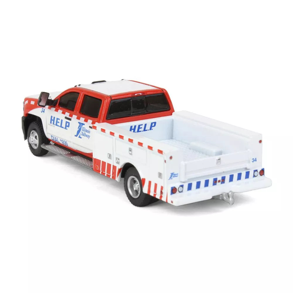 Greenlight - 2018 Chevrolet Silverado 3500 Service Bed Illinois Tollway - Dually Drivers Series - Scale 1/64