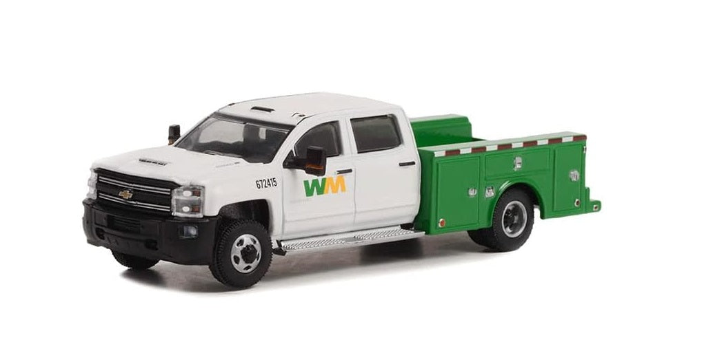 Greenlight - 2018 Chevrolet Silverado 3500HD Dually Waste Management - Dually Drivers Series - Scala 1/64