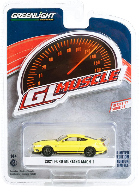 Greenlight - 2021 Ford Mustang Mach 1 Yellow - GL Muscle Series - Greenlight - Scale 1/64