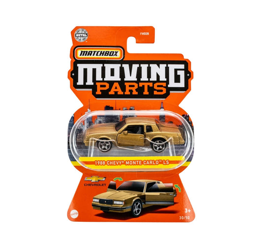 Matchbox - 1988 Chevy Monte Carlo LS Gold - Moving Parts - Scale 1/64 Approx
