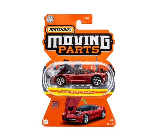 Matchbox - 2016 Corvette Stingray Red - Moving Parts - Scale 1/64 Approx