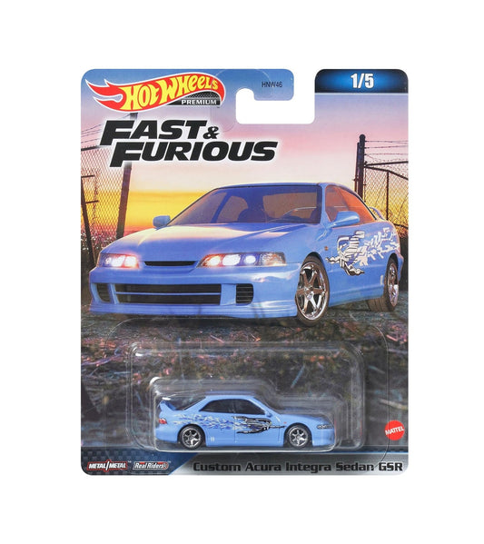 Hot Wheels Premium - Custom Acura Integra Sedan GSR Fast & Furious - Scala 1/64