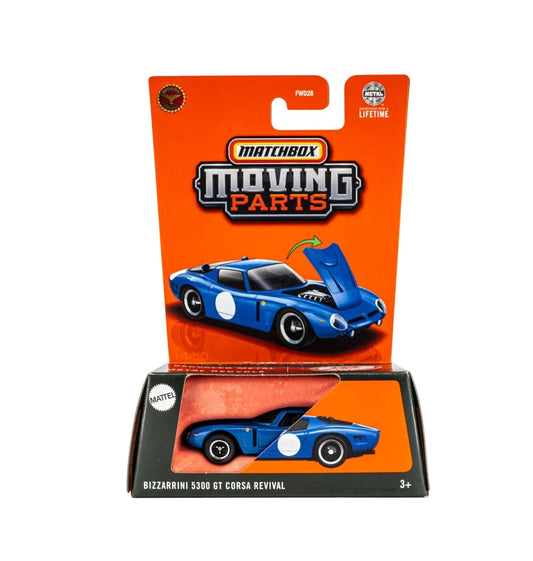 Matchbox - Bizzarrini 5300 GT Corsa Revival Blue - Moving Parts - Scale 1/64 Approx.