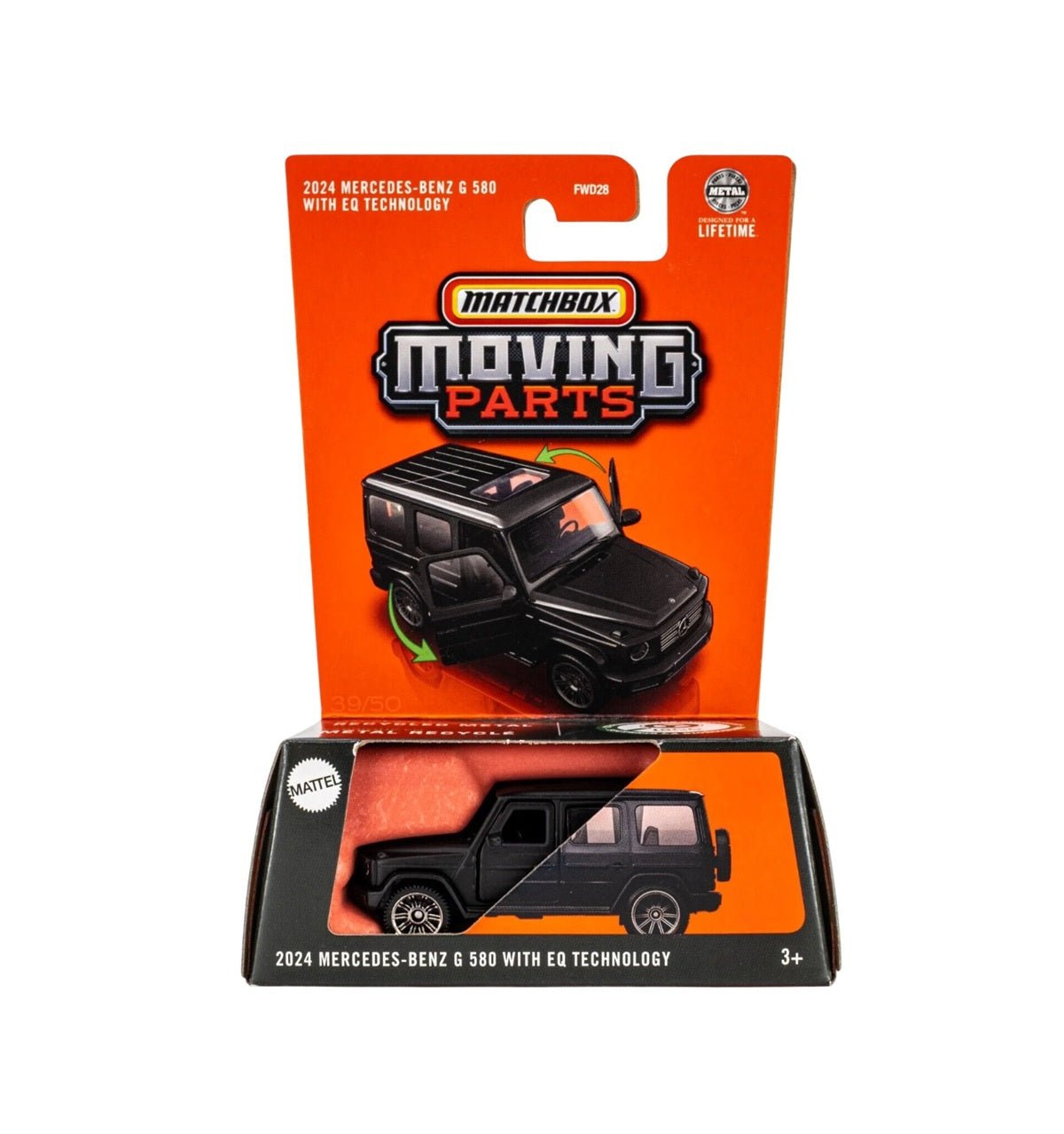 Matchbox - 2024 Mercedes-Benz G 580 with EQ Technoloy Matt Black - Moving Parts - Scale 1/64 Approximately