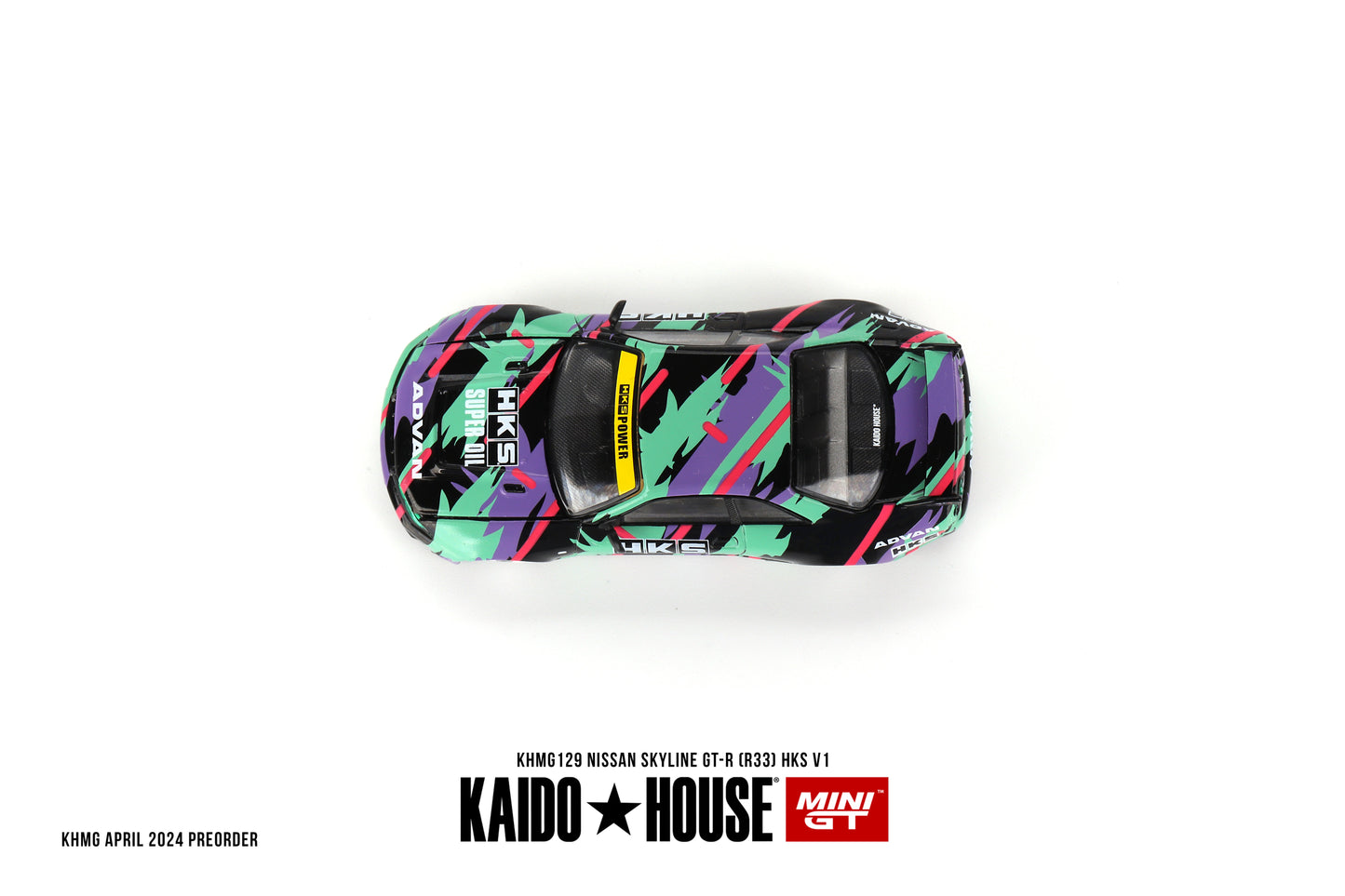 Mini GT - Nissan Skyline GT-R (R33) HKS V1 - KAIDO HOUSE - Scala 1/64 KHMG129