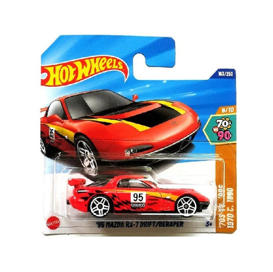 Hot Wheels - '95 Mazda RX-7 Drift - HW '70s Vs '90s 9/10 - Échelle 1/64 Approx.