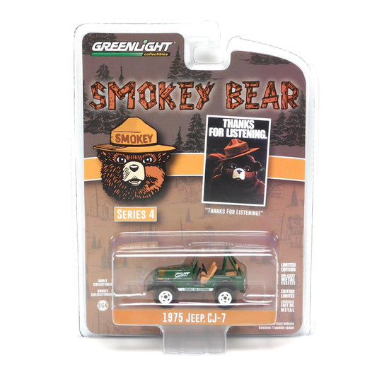 Greenlight Collectibles - 1975 Jeep CJ-7 Smokey Bear Series 4 - Scale 1/64