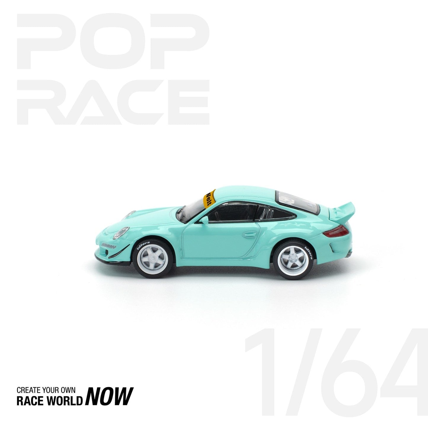 Pop Race - Porsche 997 RWB Tiffany Blue - Scala 1/64 PR64-237