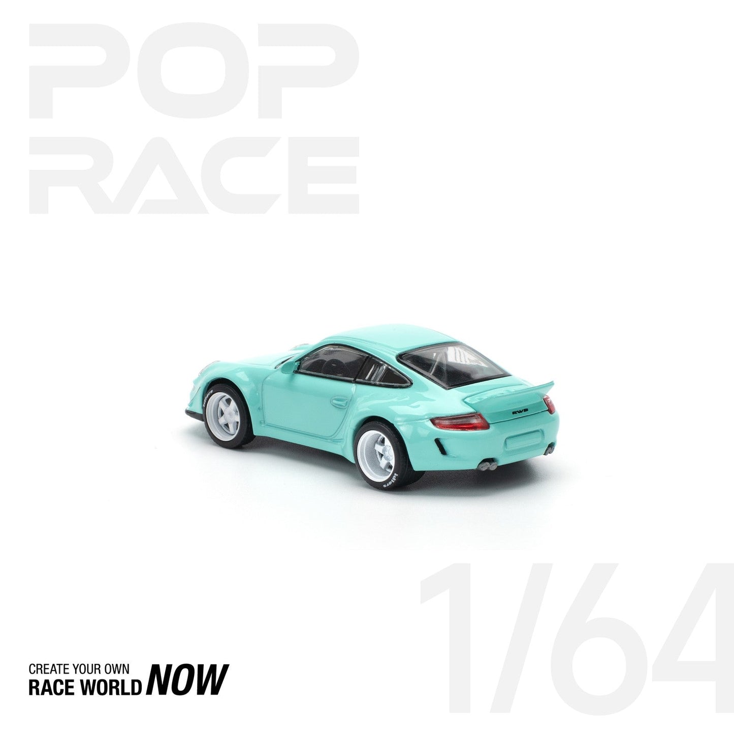 Pop Race - Porsche 997 RWB Tiffany Blue - Scala 1/64 PR64-237