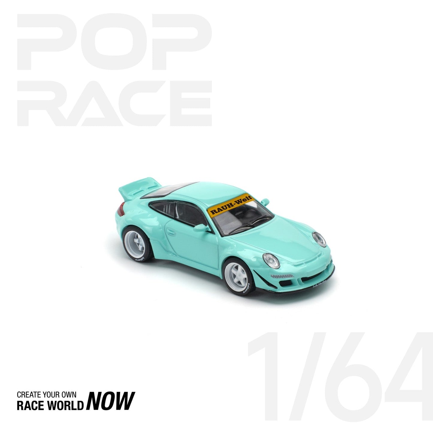 Pop Race - Porsche 997 RWB Tiffany Blue - Scala 1/64 PR64-237