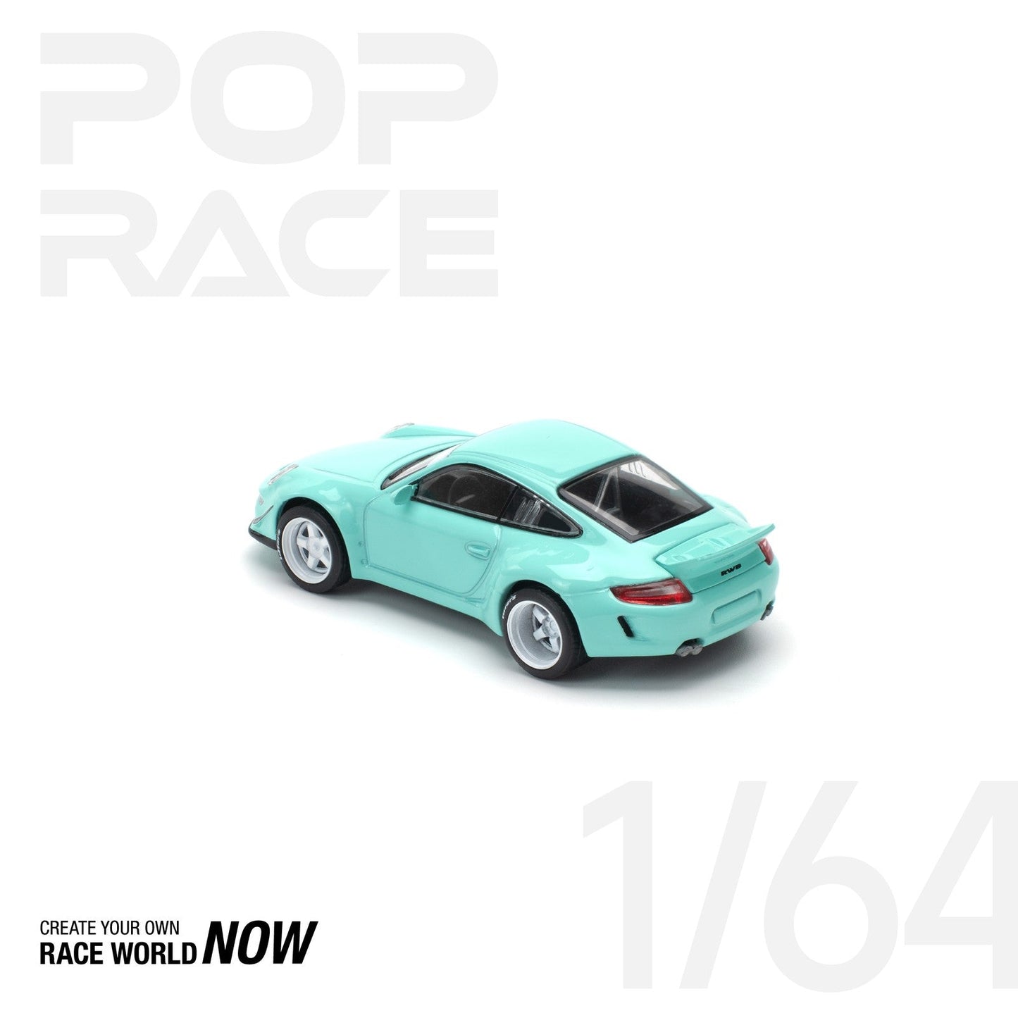 Pop Race - Porsche 997 RWB Tiffany Blue - Scala 1/64 PR64-237