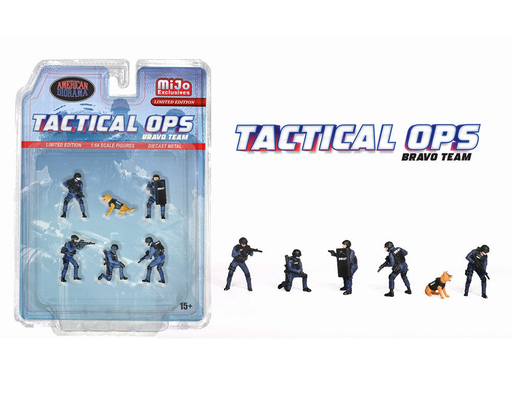 American Diorama - Tactical OPS SWAT Bravo Team MiJo Exclusives - 1/64 Scale AD-2439MJ