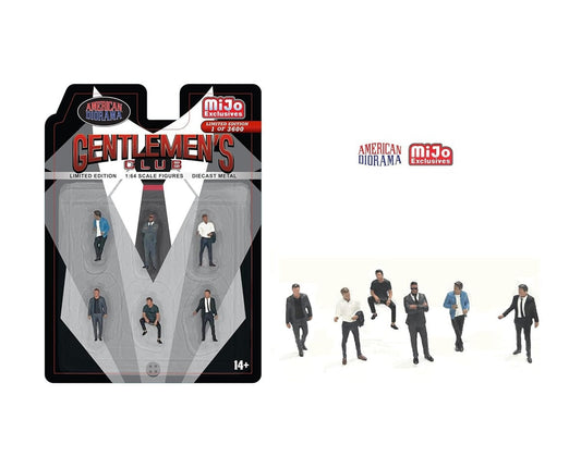 American Diorama - "Gentlemen's Club" 6 piece Diecast Set Cars Not Included - Scale 1/64 AD-64528MJ