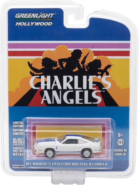 Greenlight - Jill Munroe's (Farrah Fawcett) 1976 Ford Mustang II Cobra II Charlie's Angels - Greenlight - Scale 1/64 Hollywood Series