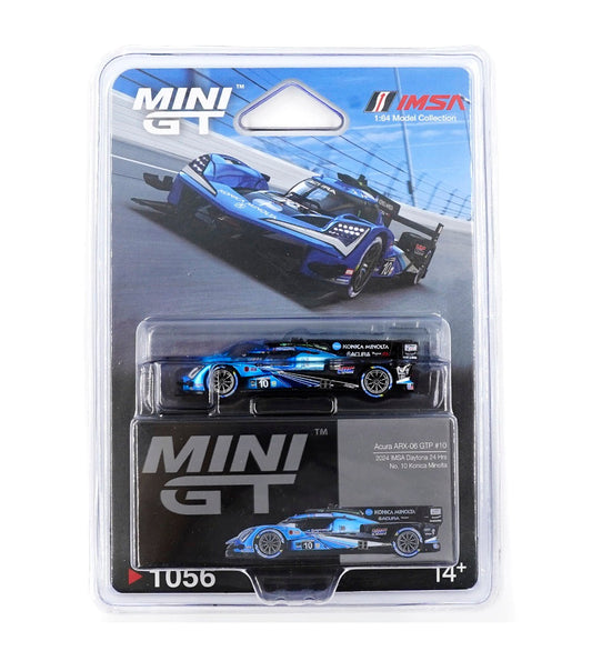 Mini Gt - Acura ARX-06 GTP Wayne Taylor Racing with Andretti Daytona 24 HRS 2024 - Scala 1/64 MGT01056-BL Blister Packaging