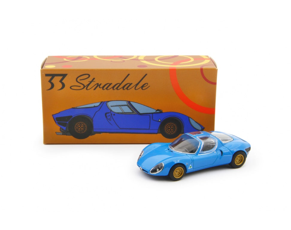 Laudoracing - Alfa Romeo 33 Coupè Stradale 1967 Blue Prototype - 1/64 Scale